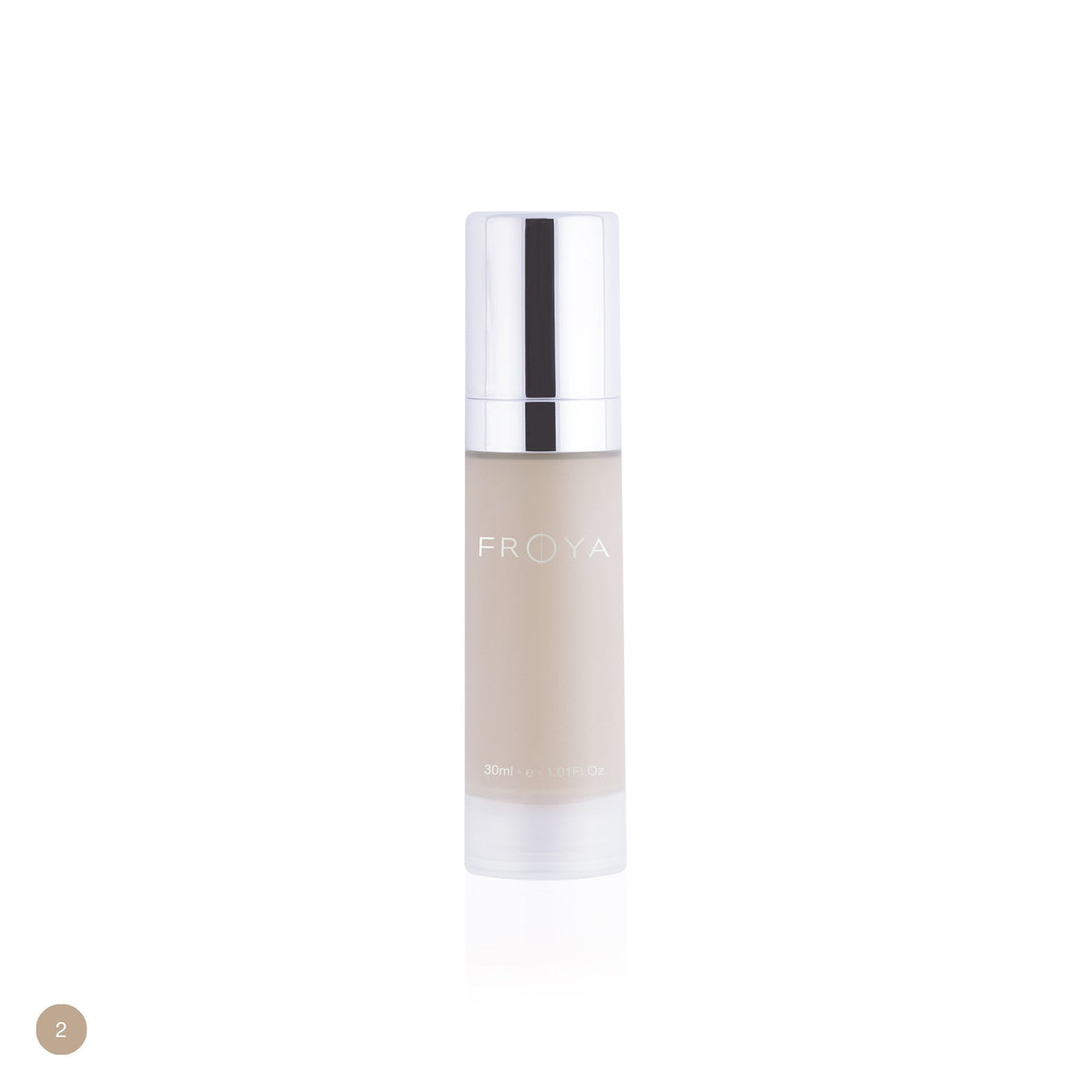 Frøya Photo Finish Moisture Foundation, nyanse No 2. Veldig lys med gul undertone