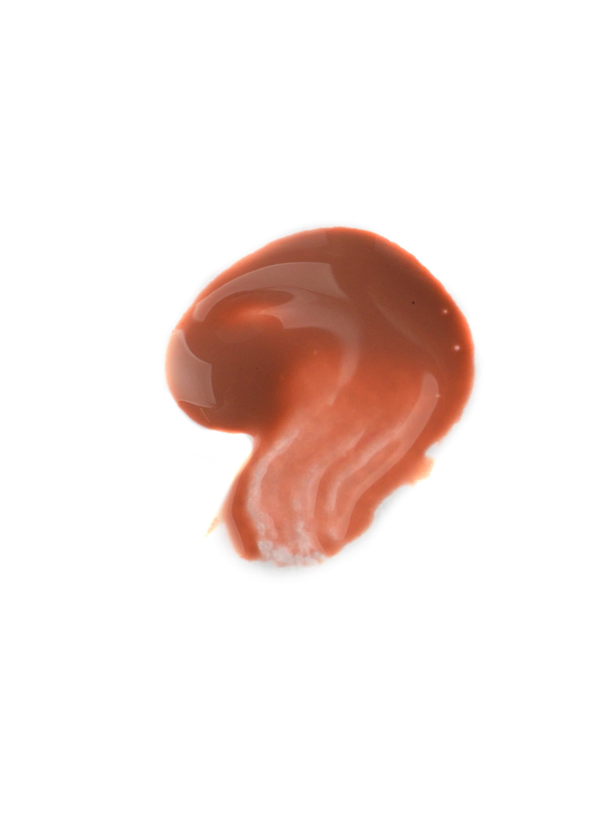 Frøya Silk Lipgloss swatch, nyanse No 4. Beige/rosa med medium dekkevne