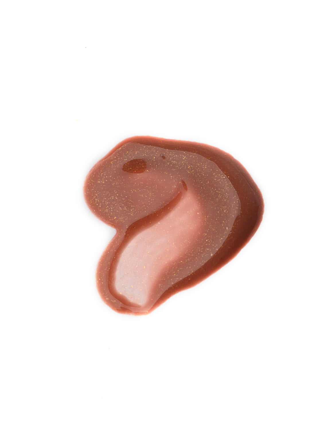 Frøya Silk Lipgloss swatch, nyanse No 6. Medium brun med rosa undertone