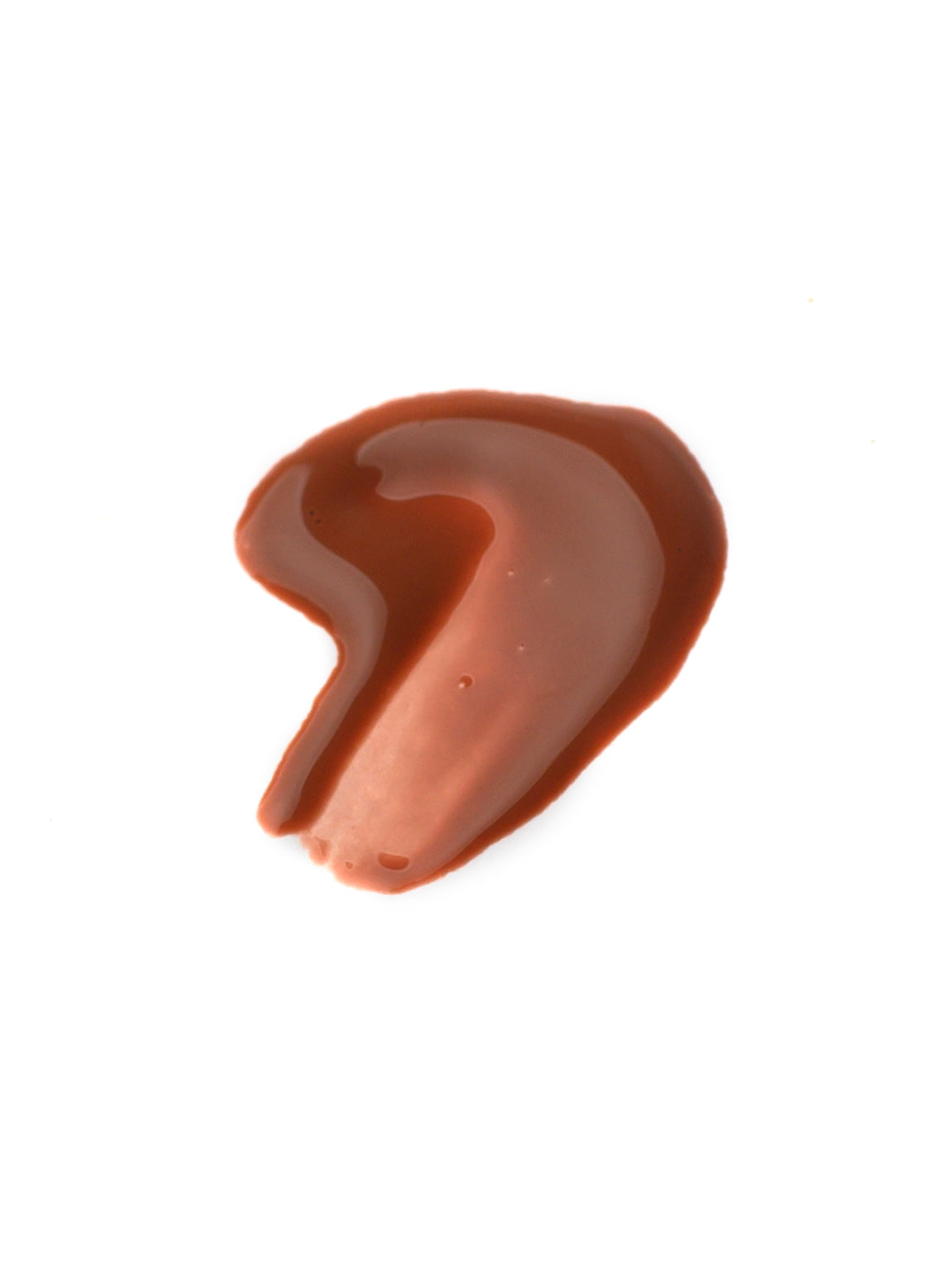 Frøya Silk Lipgloss swatch, nyanse No 9. Medium varm brun